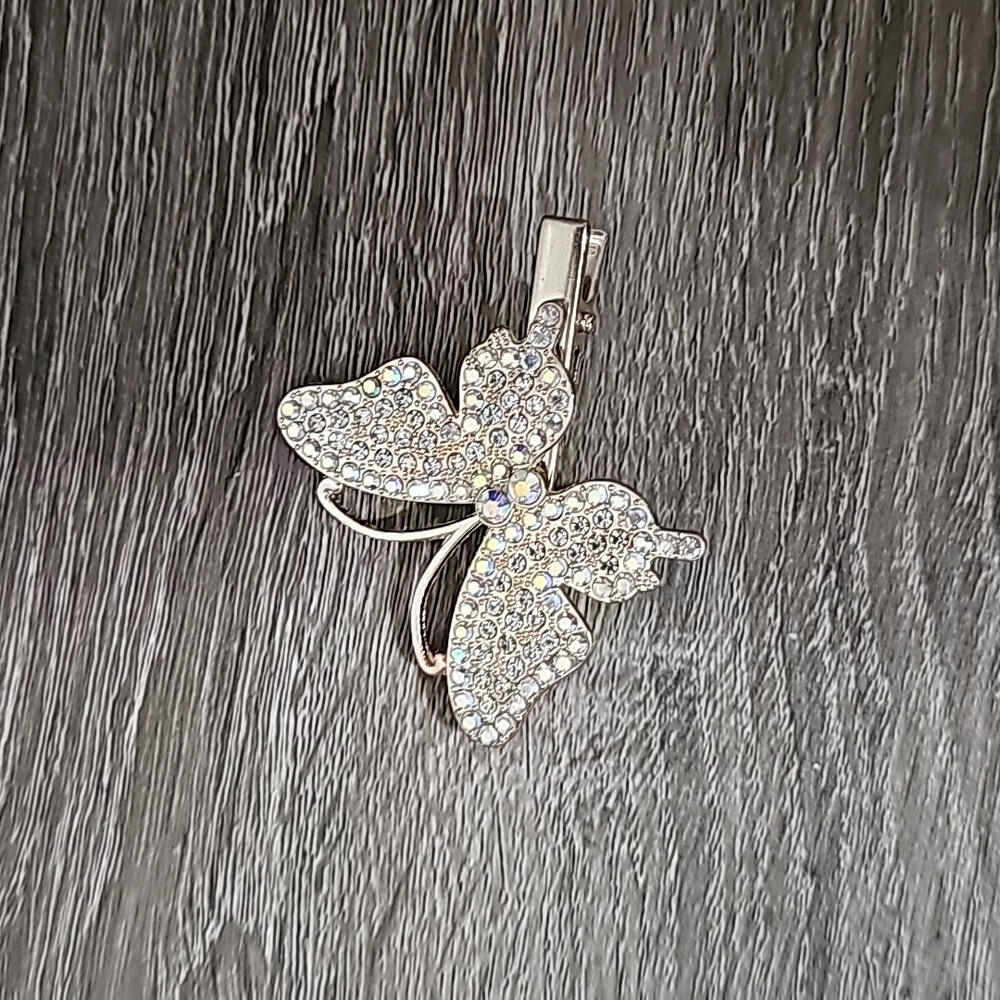 Rhinestones Butterfly Clip